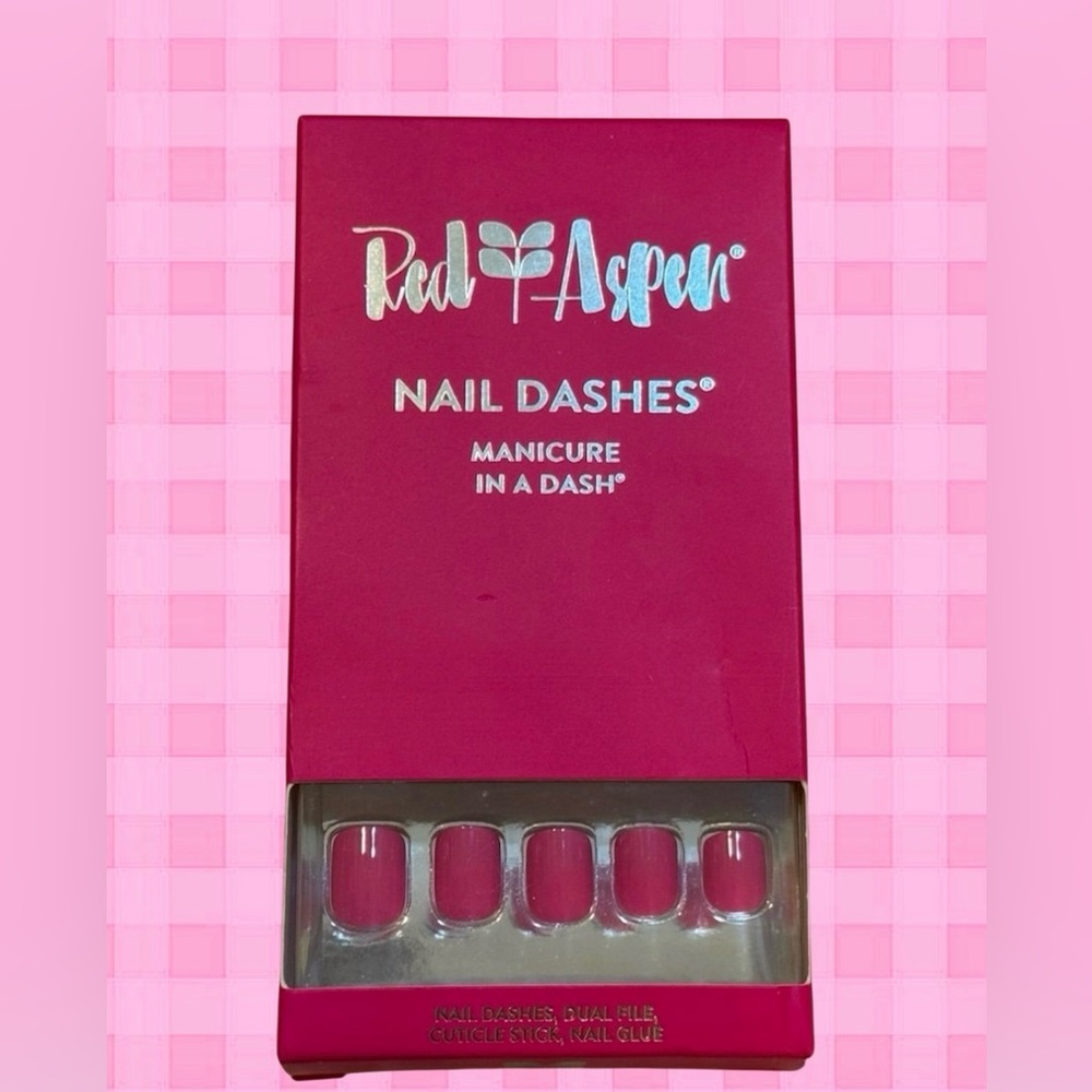 RED ASPEN - Hadleigh Picks Peonies Nail Dashes 24 Pop On PETITE SIZE!